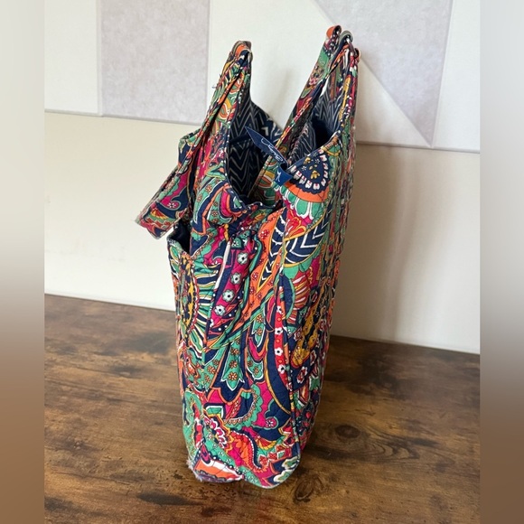 Vera Bradley Venetian Paisley Shoulder Bag – Large Quilted Tote - Picture 2 of 15